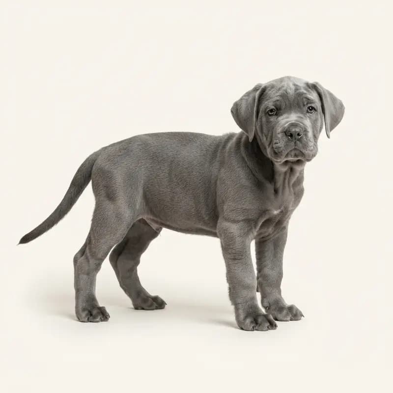 Mastino Napoletano Welpe in Grijs