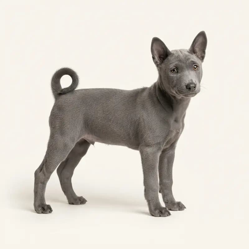 Basenji Welpe in Blauw