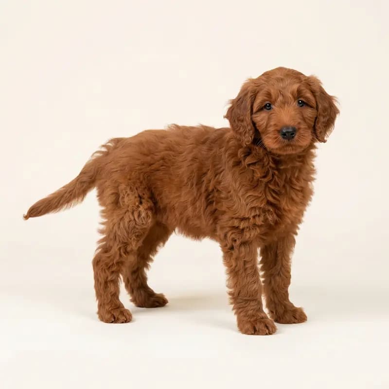 Goldendoodle Welpe in Rouge
