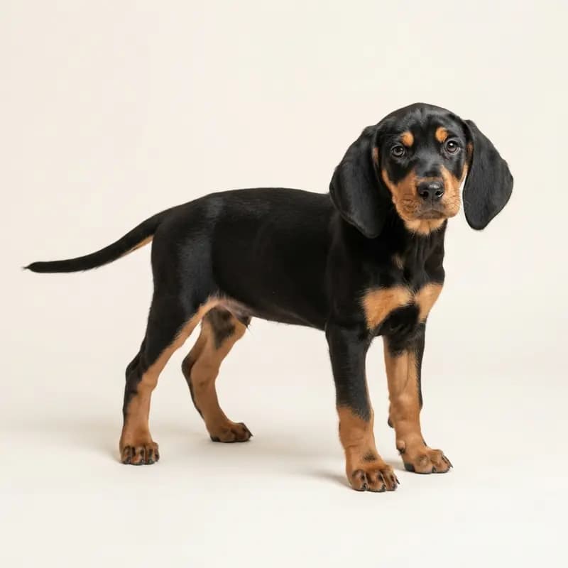 İngiliz Coonhound Welpe in Siyah-tan