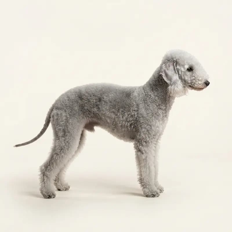 Bedlington Terrier avec Poil mi-long
