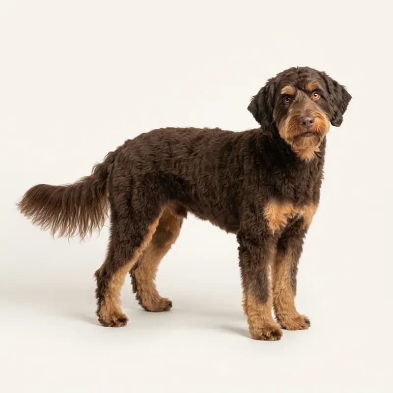 Volwassen Aussiedoodle in Tweekleurig