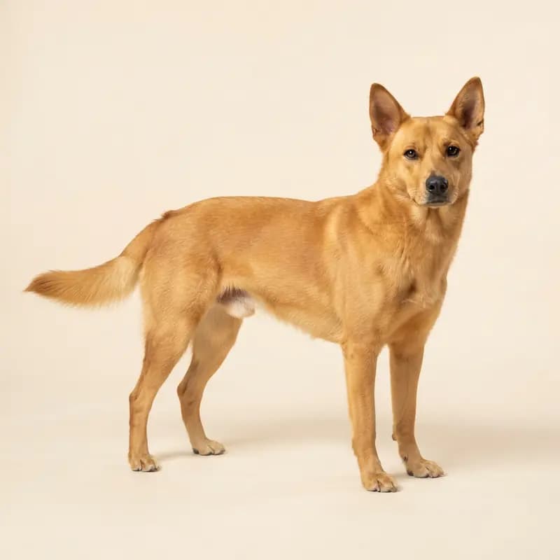 Volwassen Kanaänhond in Goudkleurig