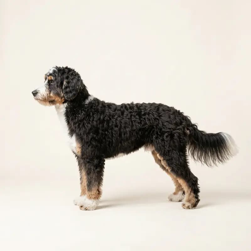 Bernedoodle med Mellemlang pels