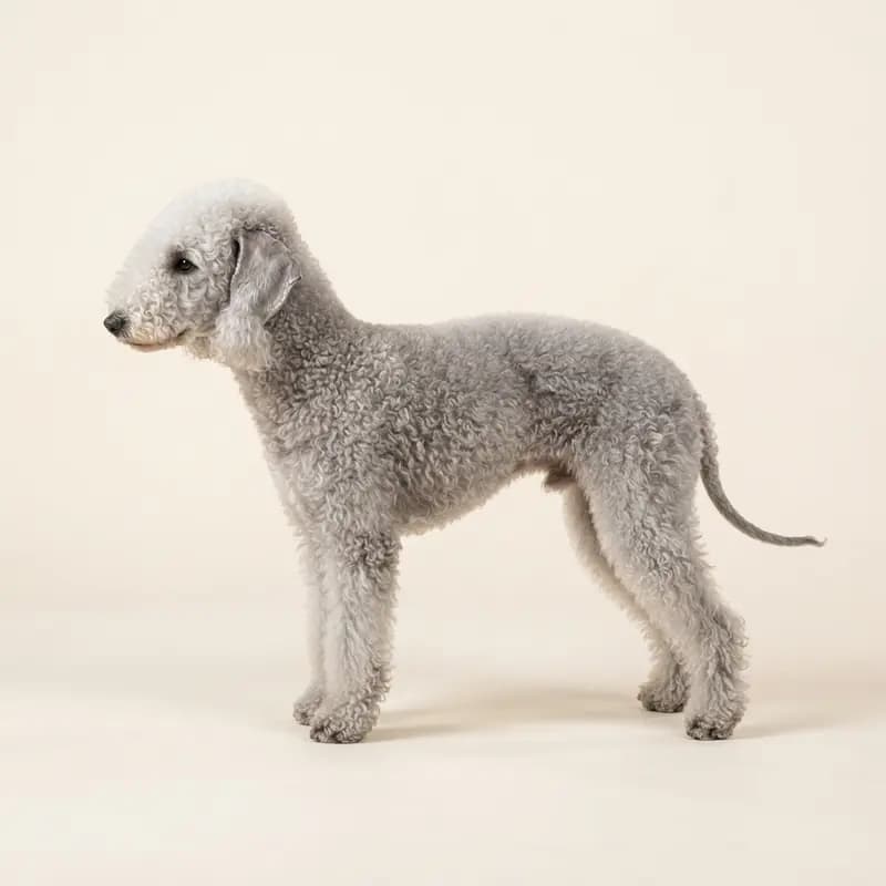 Bedlington Terrier avec Poil bouclé