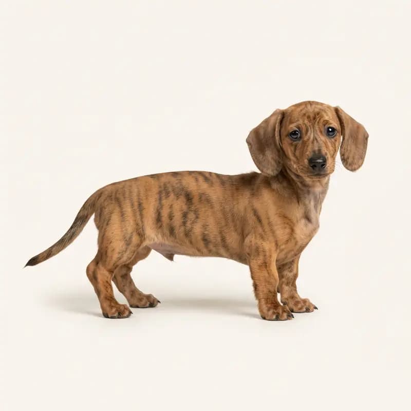 Korthåret Gravhund Welpe in Stribet
