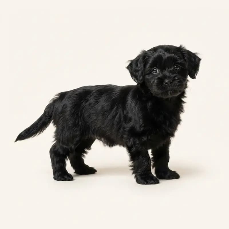 Shorkie Welpe in Sort