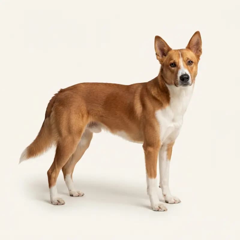 Volwassen Kanaänhond in Rood-wit
