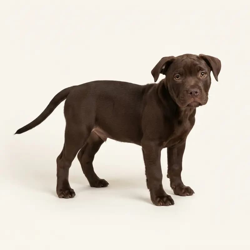 Exotic Bully Welpe in Chokoladebrun