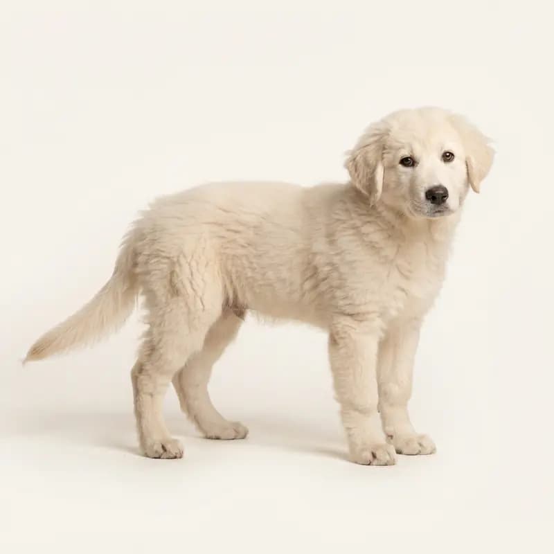 Maremma-Abruzzenherder Welpe in Crème