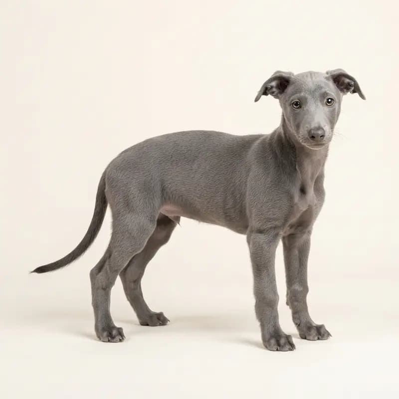 Greyhound Welpe in Blauw