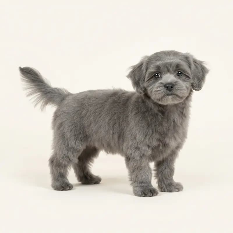 Lhasa Apso Welpe in Gri