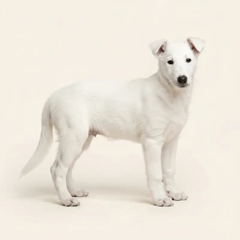 Kortharige Collie Welpe in Wit
