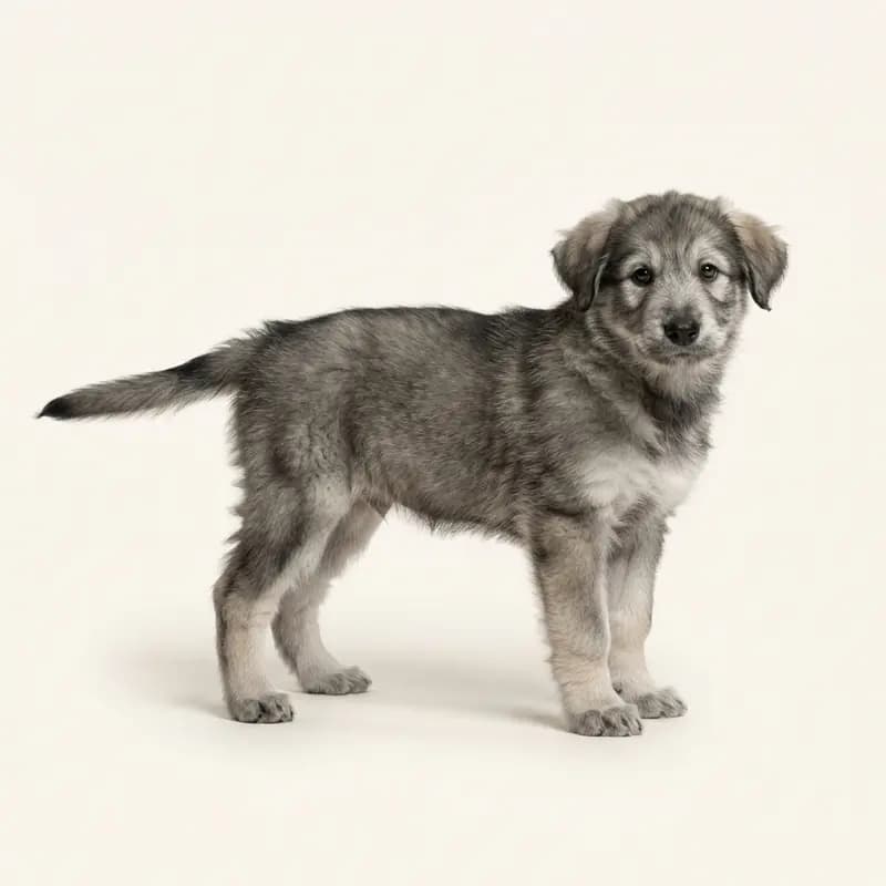 Cão da Serra de Aires Welpe in Wolfsgrijs