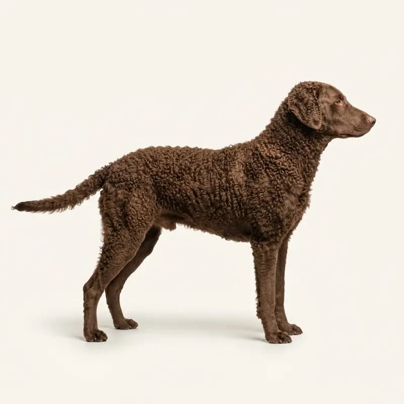 Kıvırcık tüy tüy tipine sahip Kıvırcık Tüylü Retriever