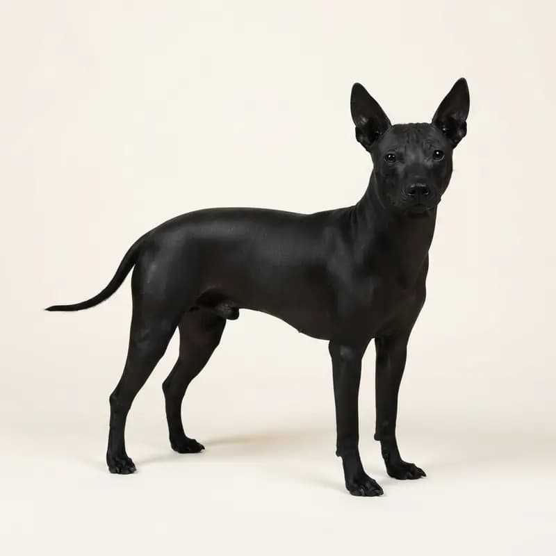 Voksen Amerikansk hårløs terrier i Sort