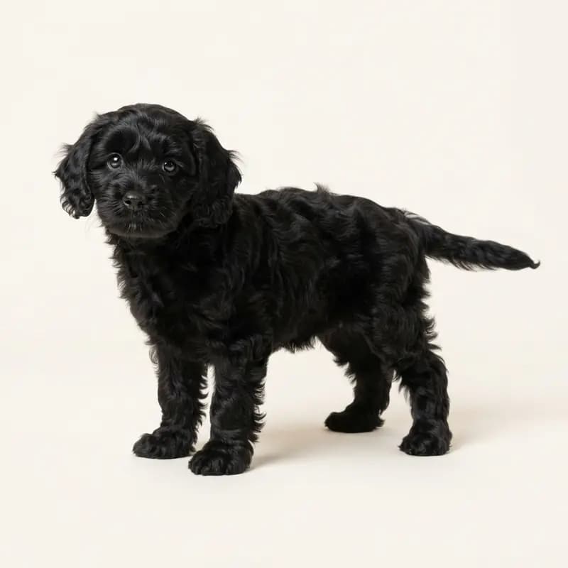 Cavapoo Welpe in Sort