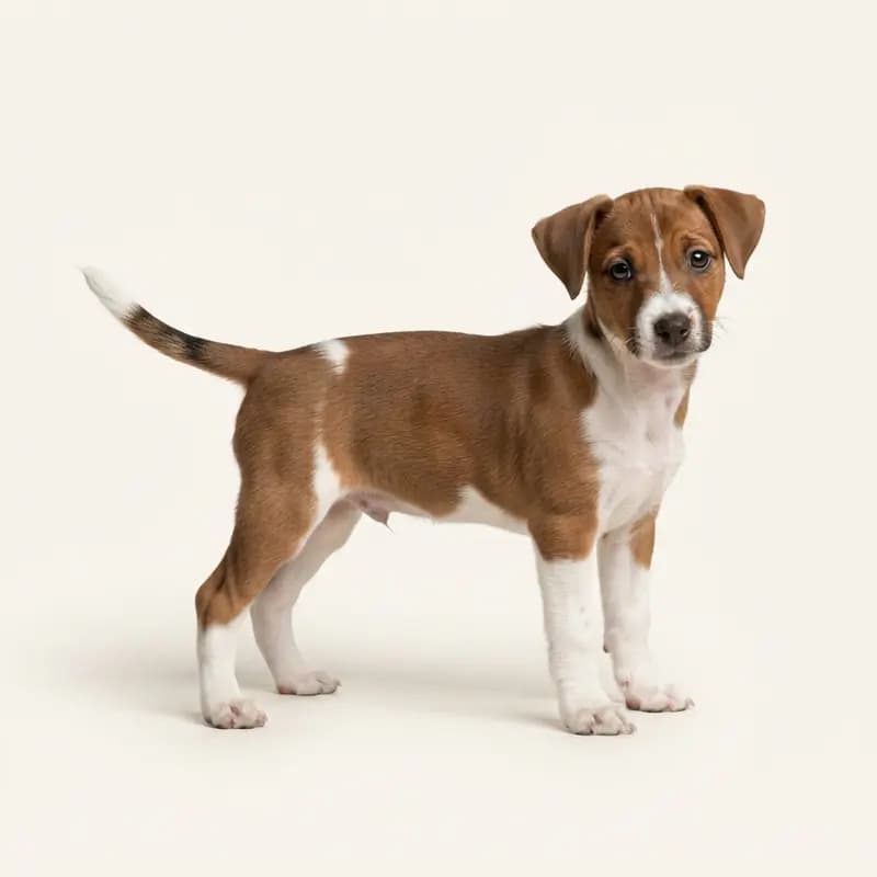 Teddy Roosevelt Terrier Welpe in Marron et blanc