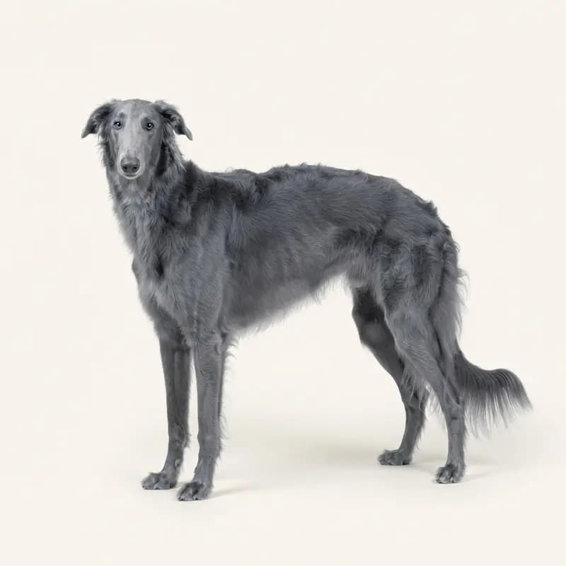Volwassen Barzoi in Blauw