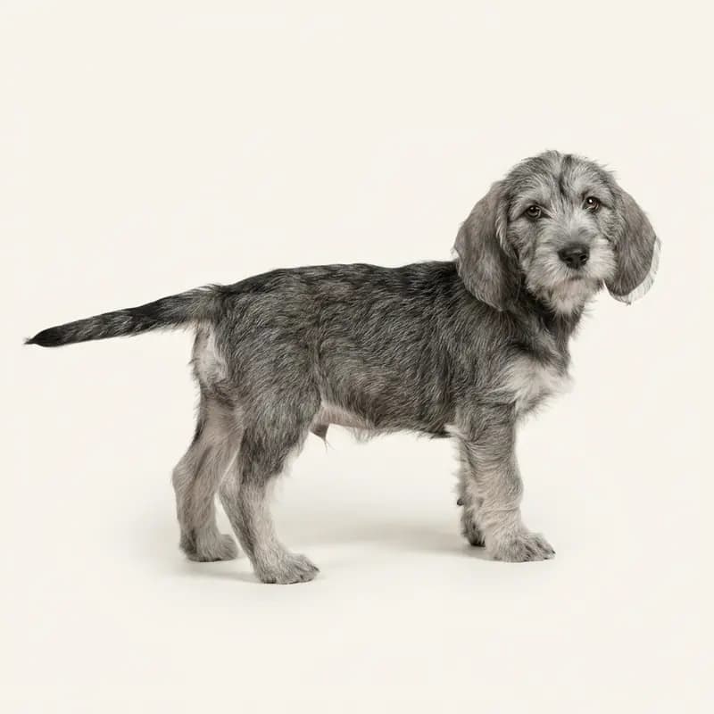 Petit Basset Griffon Vendéen Welpe in Wolfsgrijs