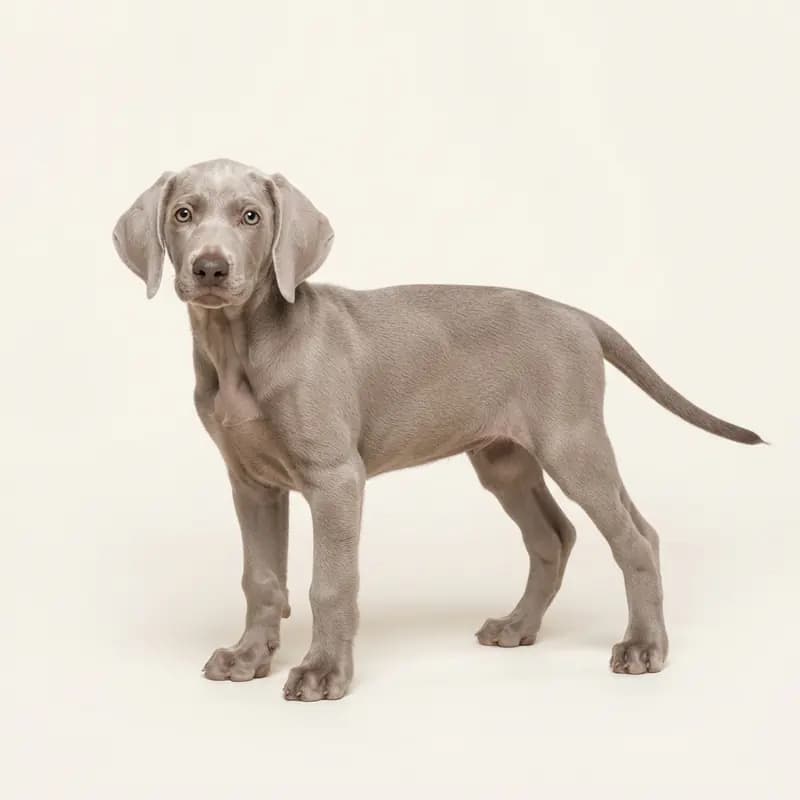 Korthåret Weimaraner Welpe in Sølv