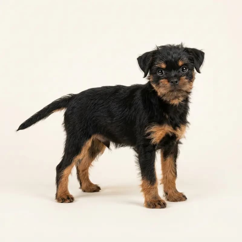 Affenpinscher Welpe in Sort med tan