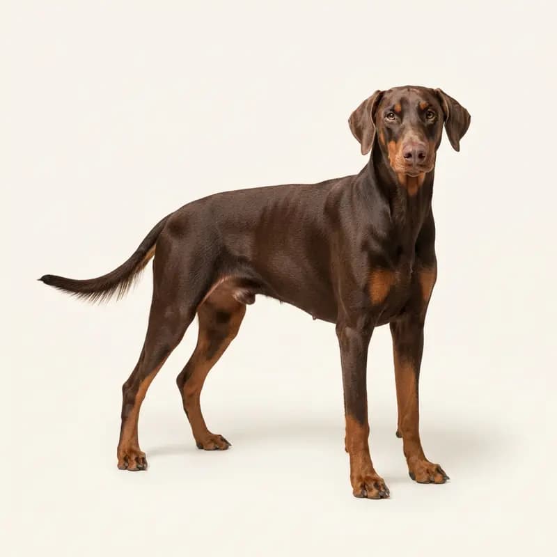 Dobermann adulte en Marron et feu