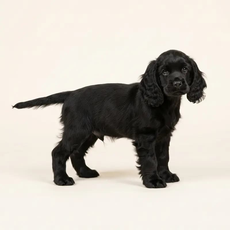 Amerikansk Cocker Spaniel Welpe in Sort