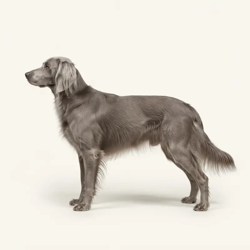 Langhåret Weimaraner med Langhåret