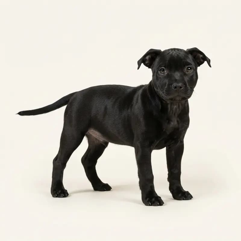 Staffordshire Bull Terrier Welpe in Noir