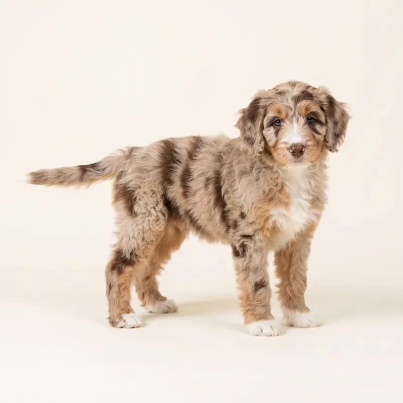 Aussiedoodle Welpe in Red merle