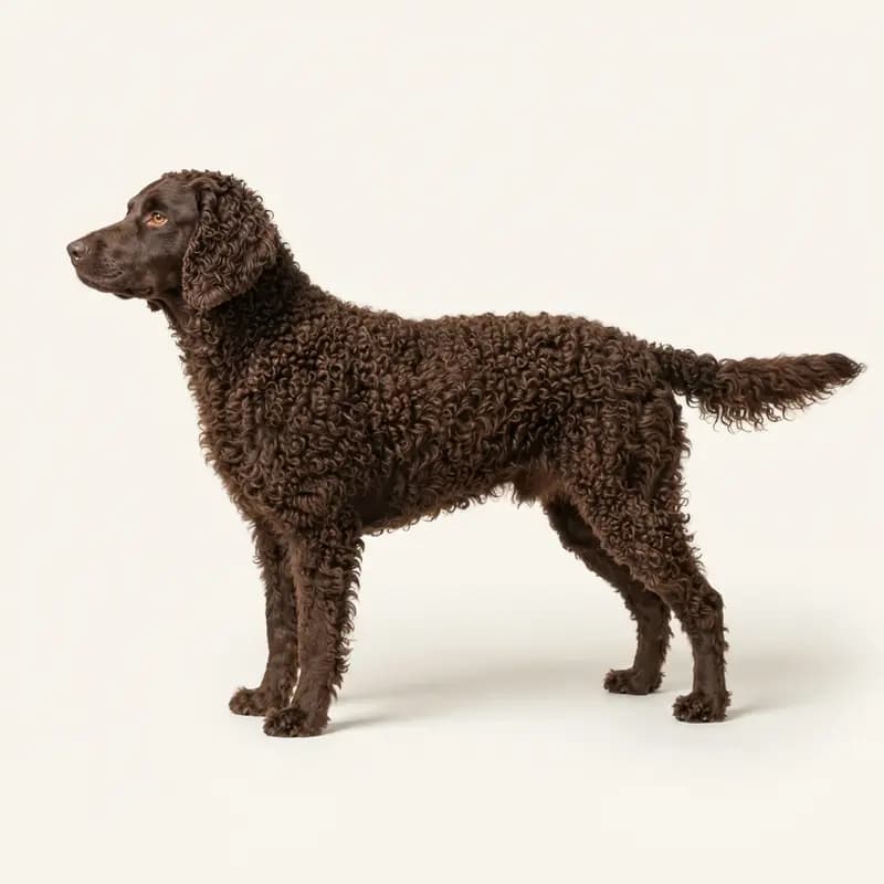 Chien d'oysel allemand avec Poil bouclé