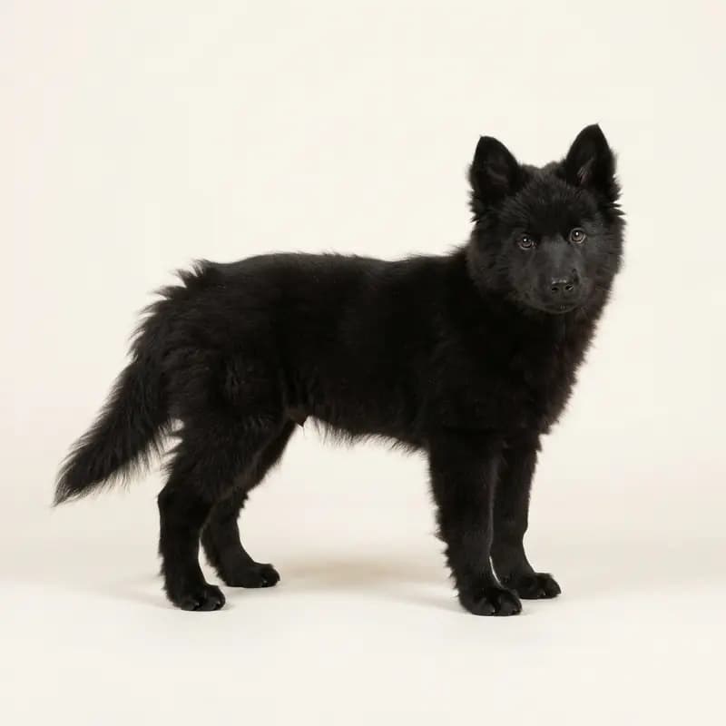 Yakutskaya Laika Welpe in Sort