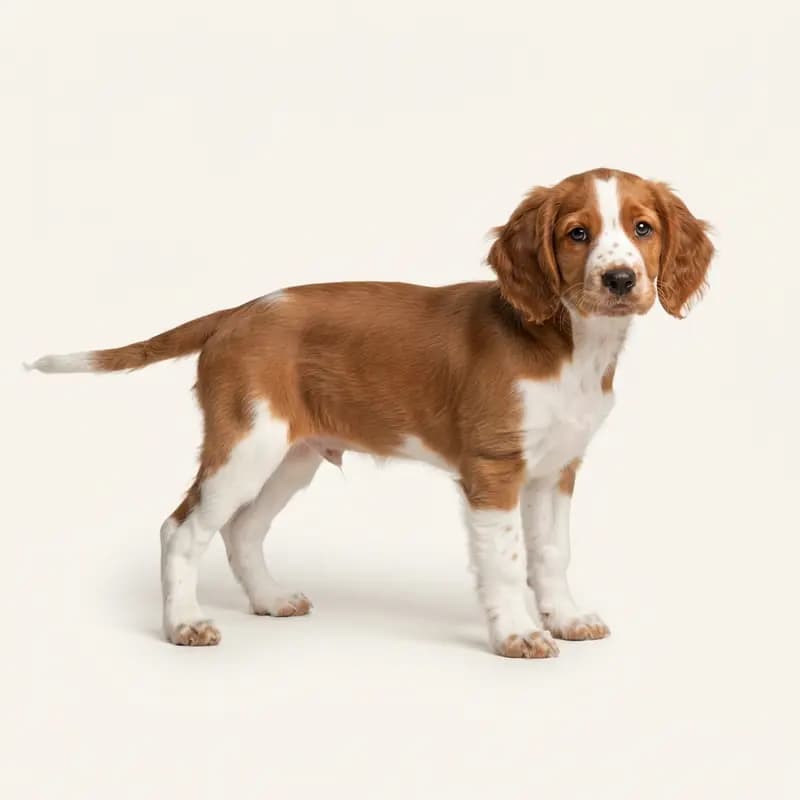 Chien d'oysel allemand Welpe in Rouge et blanc