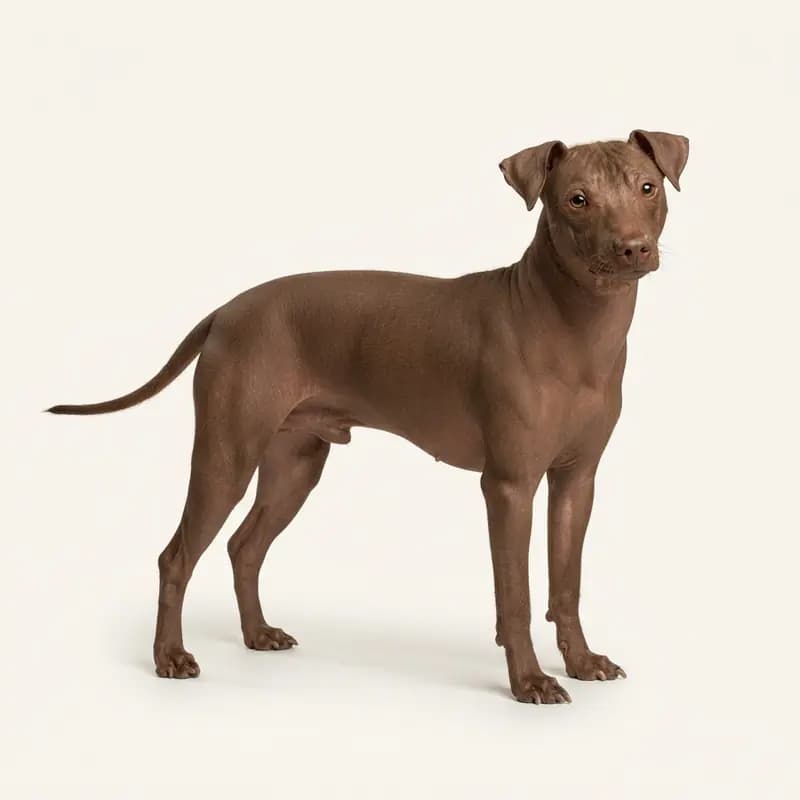 Voksen Amerikansk hårløs terrier i Brun
