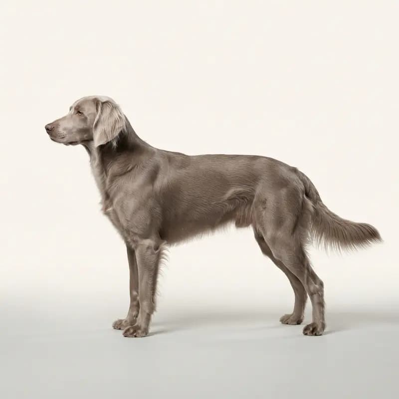 Langhåret Weimaraner med Mellemlang pels