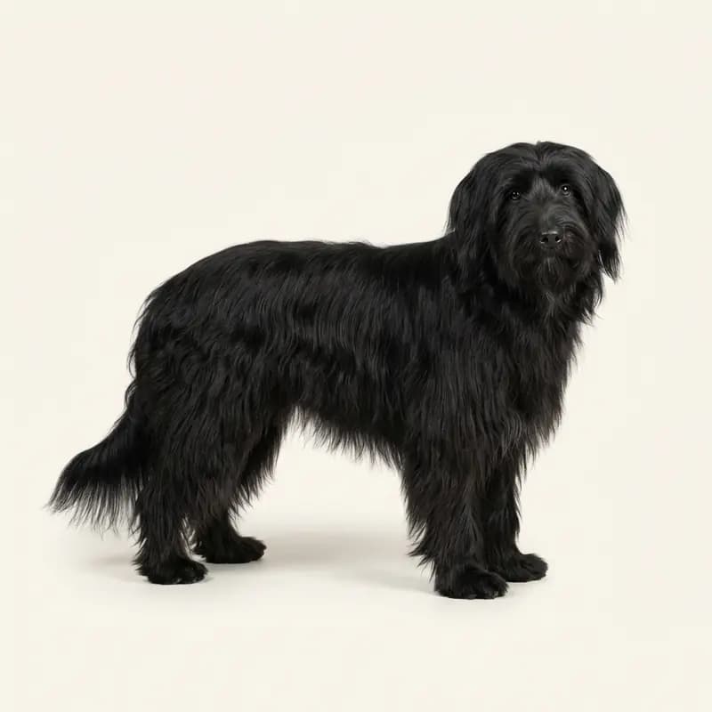 Voksen Bearded Collie i Sort