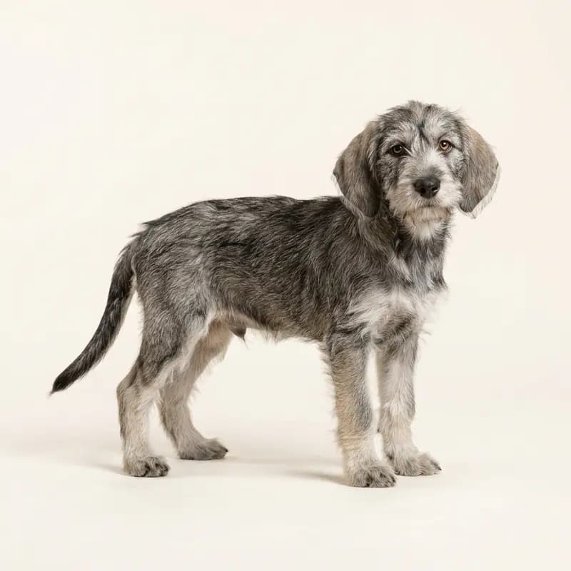 Griffon Nivernais Welpe in Kurt grisi