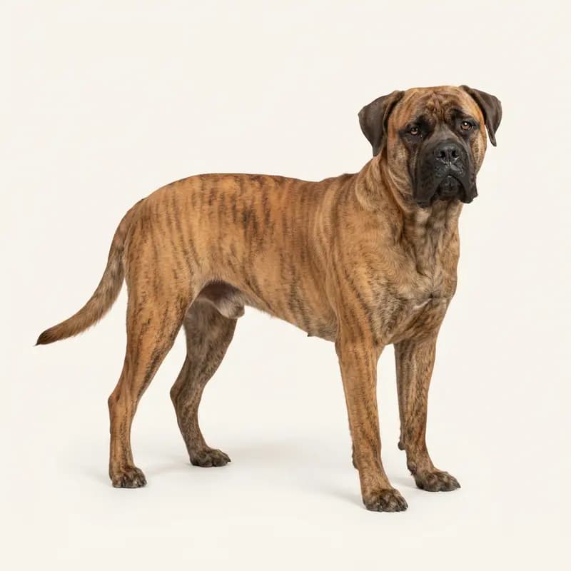 Çizgili (brindle) renginde yetişkin Bullmastiff
