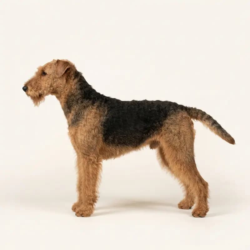 Airedale Terrier med Mellemlang pels