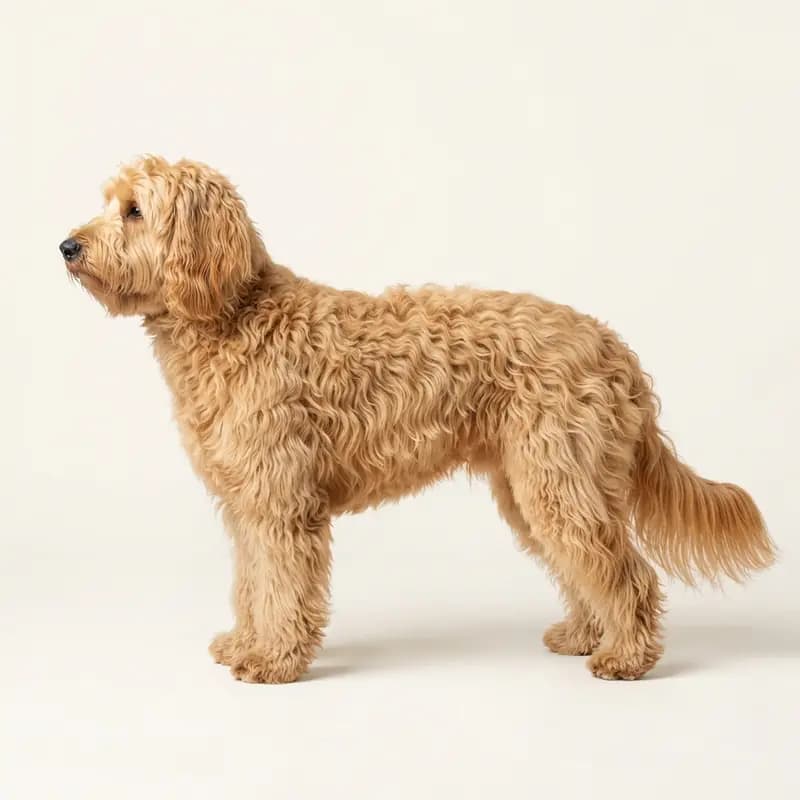Uzun tüy tüy tipine sahip Labradoodle