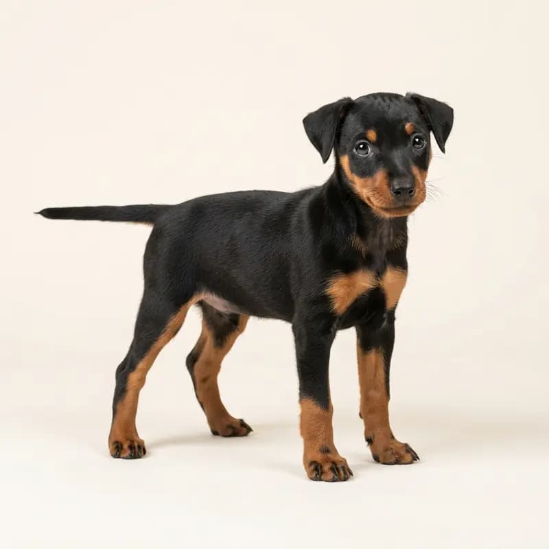 Manchester Terrier Welpe in Sort med tan