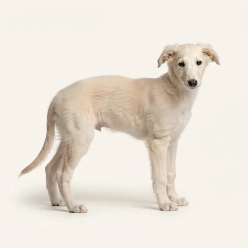 Silken Windhound Welpe in Crème