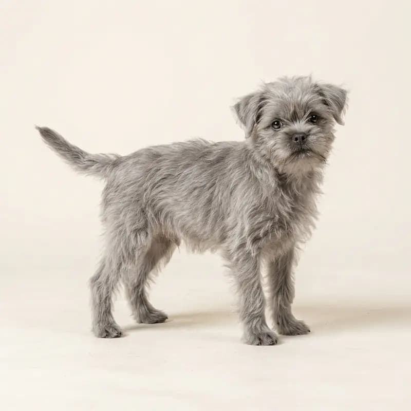 Affenpinscher Welpe in Sølv