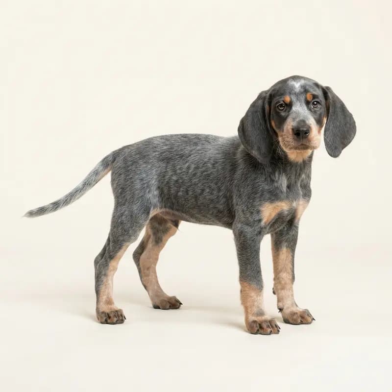 Bluetick Coonhound Welpe in Blå med tan