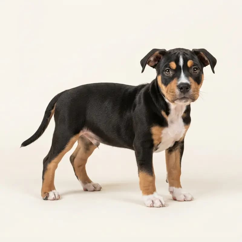 Pocket Bully Welpe in Trefarvet