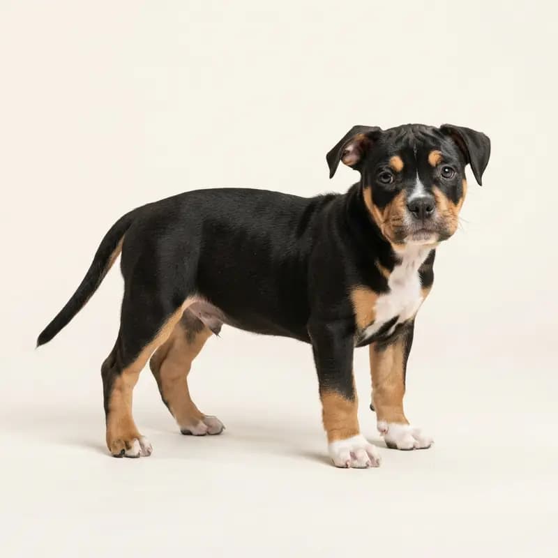 Exotic Bully Welpe in Trefarvet
