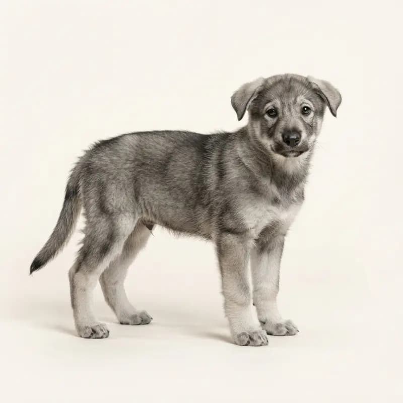 Cão de Castro Laboreiro Welpe in Wolfsgrijs