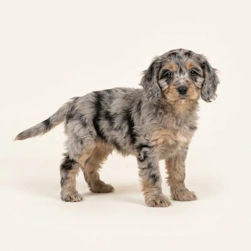 Cavapoo Welpe in Merle