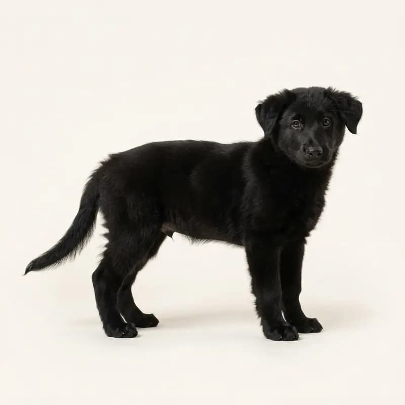Canadisk Hyrdehund Welpe in Sort